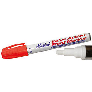 Markal 96820 Valve Action Paint Marker, White
