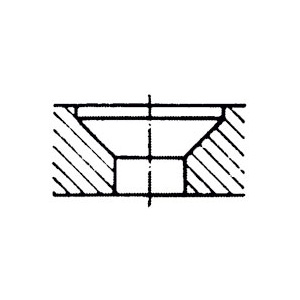 8932A - FRESE PER SEDI DI VITI PASSANTI A TESTA SVASATA A 90° - Prod. SCU